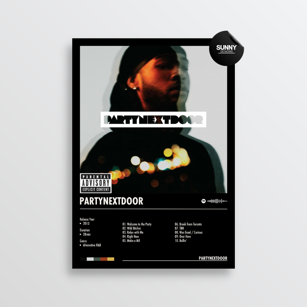 PARTYNEXTDOOR - PARTYNEXTDOOR | Album Cover Poster – Sunny Designs Posters