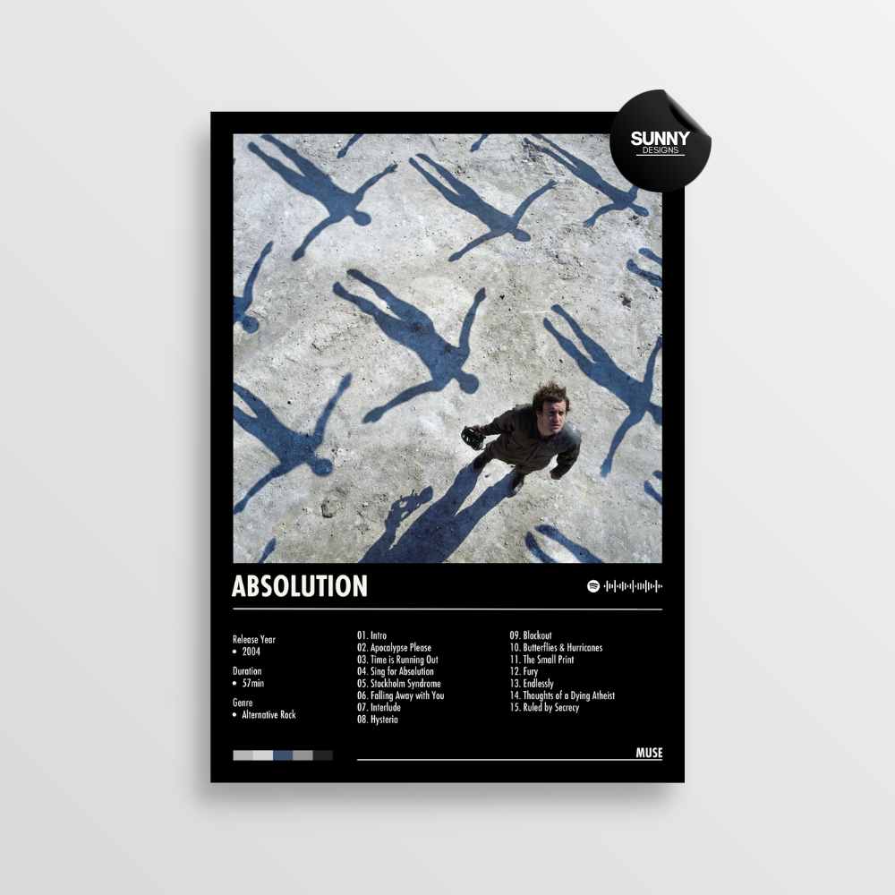 Muse Absolution merch custom album cover poster music poster personalized gifts poster mockup poster template album posters for wall Sunny Designs Poster 