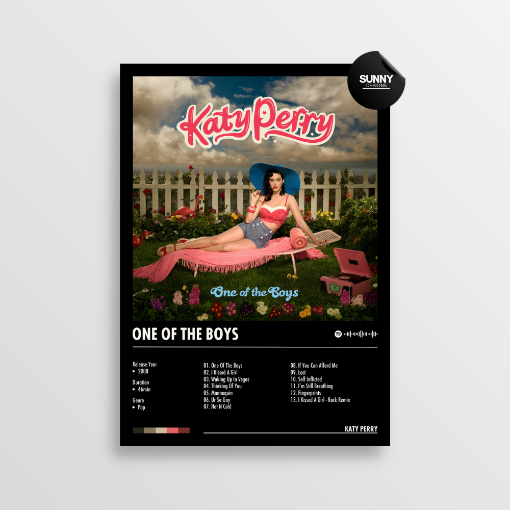 Katy Perry One Of The Boys merch custom album cover poster music poster personalized gifts poster mockup poster template album posters for wall Sunny Designs Poster 