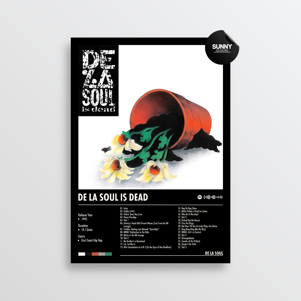 De La Soul De La Soul is Dead merch custom album cover poster music poster personalized gifts poster mockup poster template album posters for wall Sunny Designs Poster
