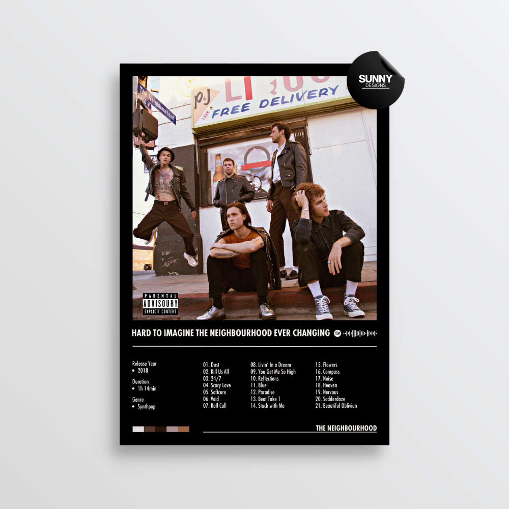 The Neighbourhood Hard to Imagine the Neighbourhood Ever Changing merch custom album cover poster music poster personalized gifts poster mockup poster template album posters for wall Sunny Designs Poster