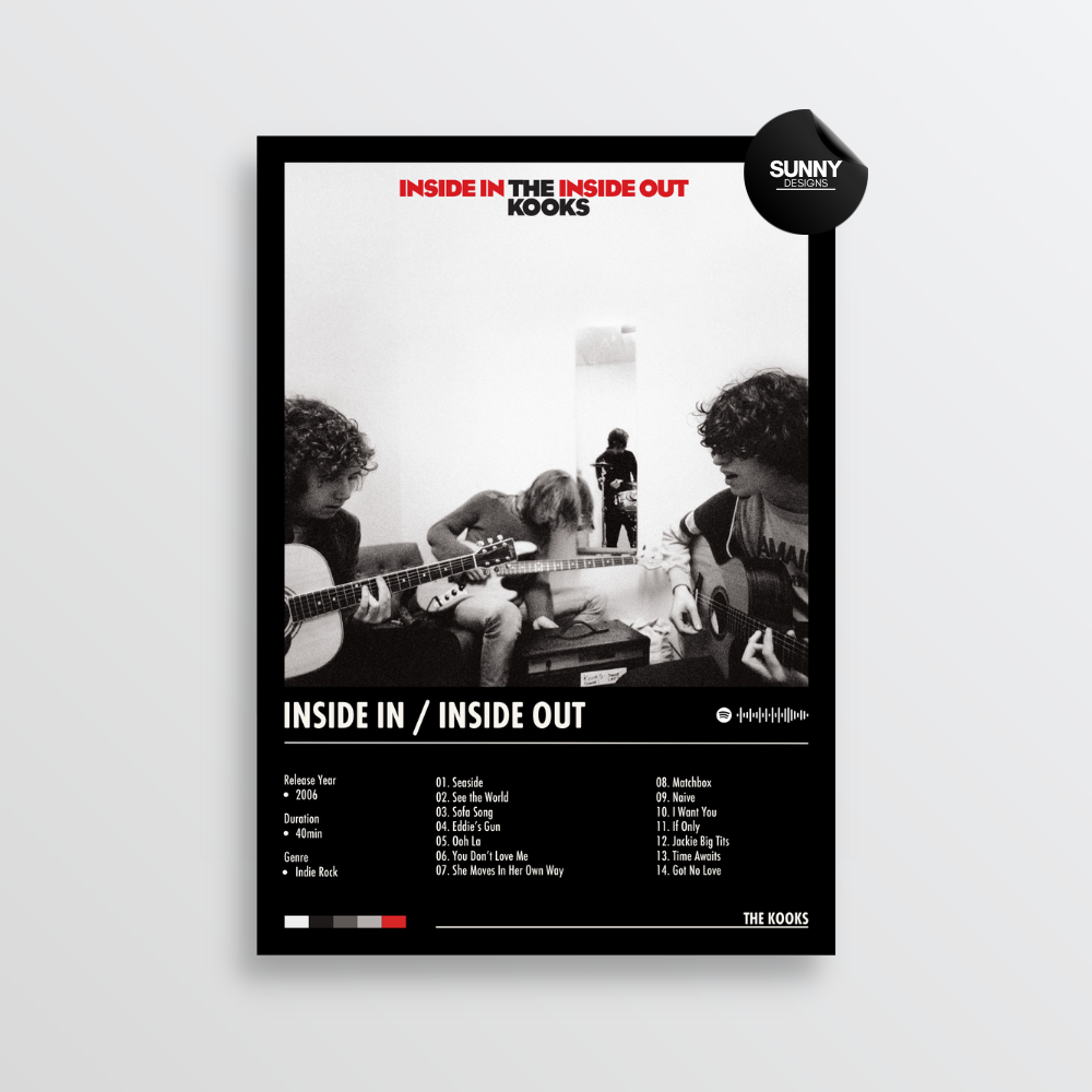 The Kooks Inside In Inside Out merch custom album cover poster music poster personalized gifts poster mockup poster template album posters for wall tracklist Sunny Designs Poster
