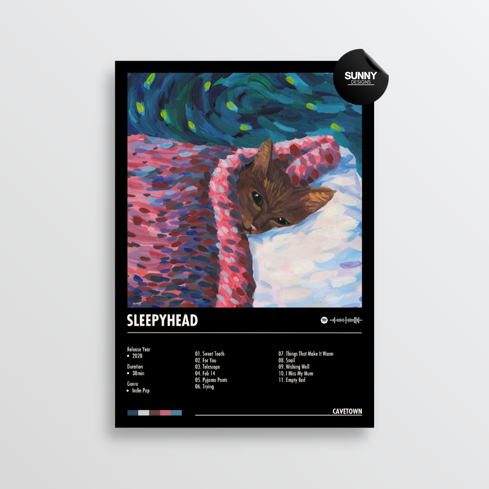 Cavetown Sleepyhead merch custom album cover poster music poster personalized gifts poster mockup poster template album posters for wall Sunny Designs Poster
