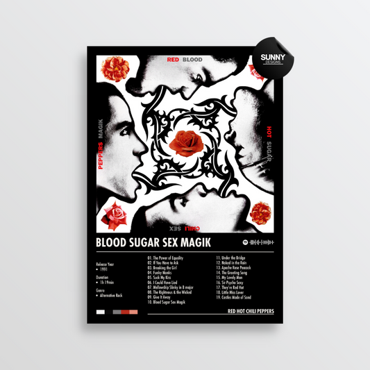 Red Hot Chili Peppers Blood Sugar Sex Magik merch custom album cover poster music poster personalized gifts poster mockup poster template Sunny Designs Poster 