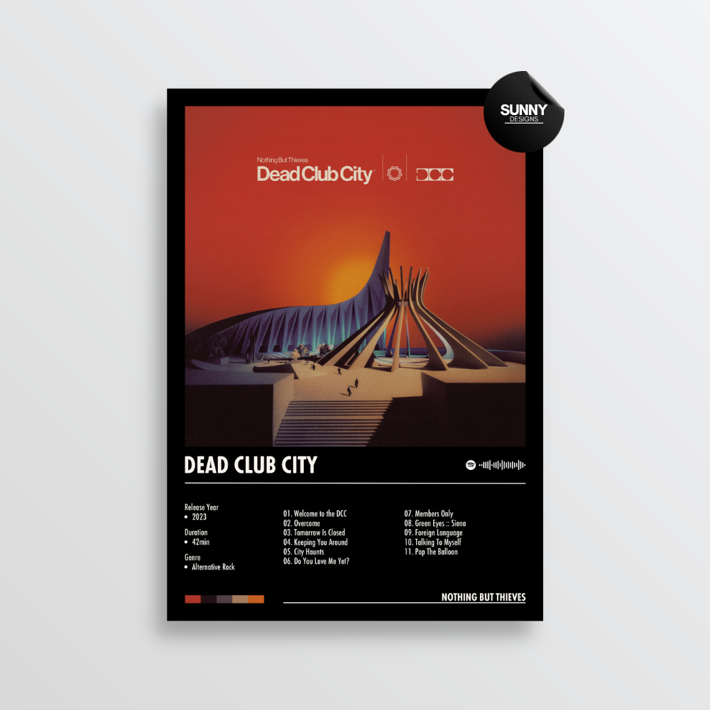 Nothing But Thieves Dead Club City merch custom album cover poster music poster personalized gifts poster mockup poster template album posters for wall Sunny Designs Poster 