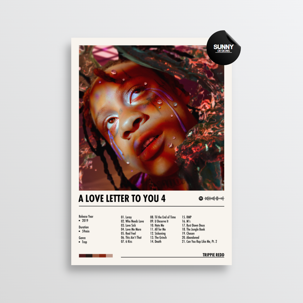 Trippie Redd A Love Letter To You 4 merch custom album cover poster music poster personalized gifts poster mockup poster template Sunny Designs Poster 