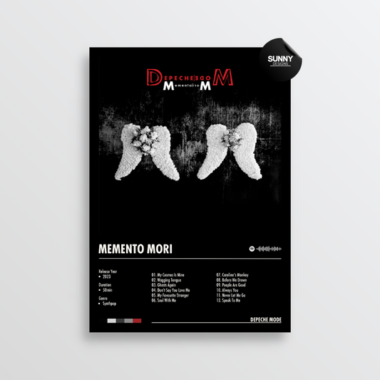 Depeche Mode Memento Mori merch custom album cover poster music poster personalized gifts poster mockup poster template album posters for wall tracklist Sunny Designs Poster
