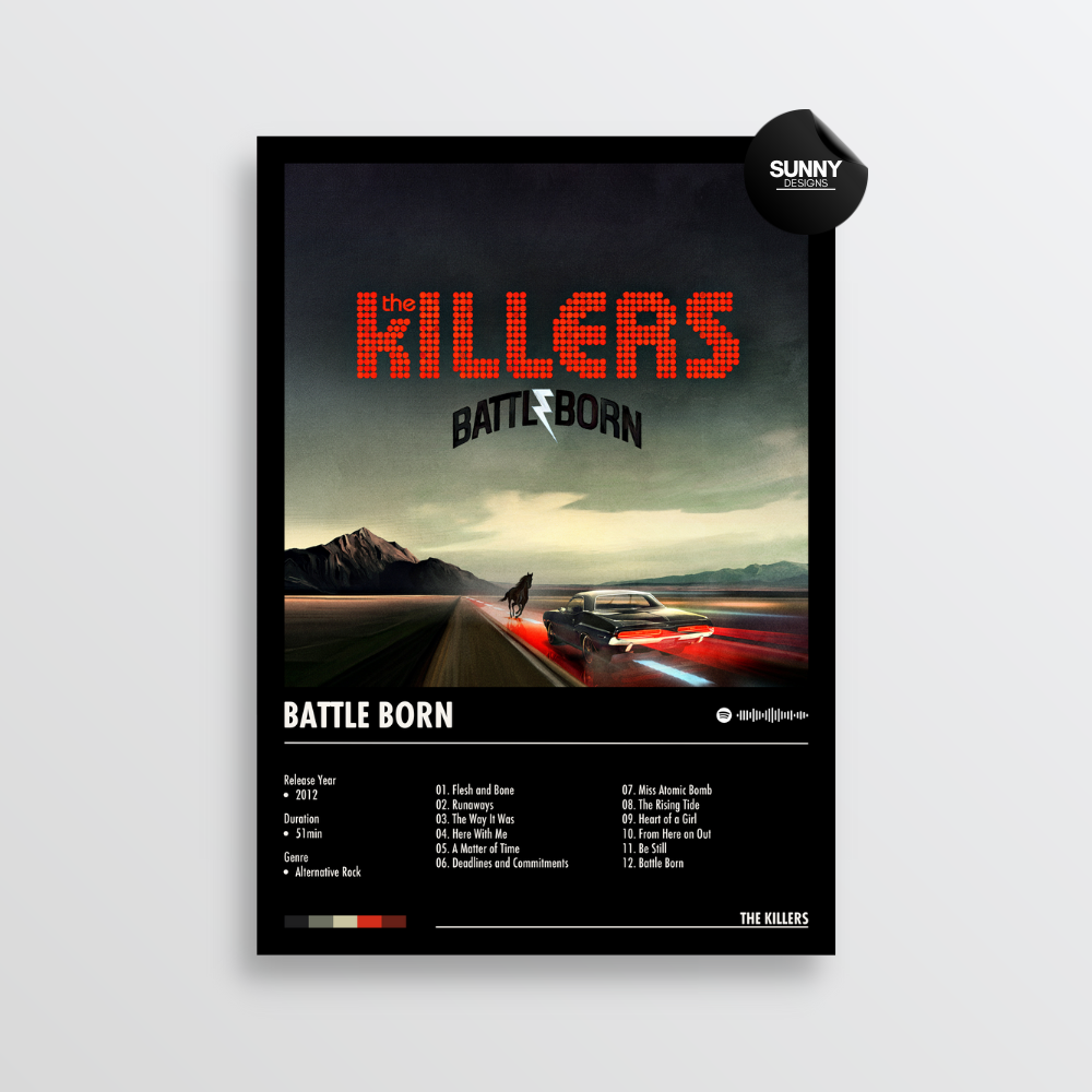 The Killers Battle Born merch custom album cover poster music poster personalized gifts poster mockup poster template album posters for wall Sunny Designs Poster 