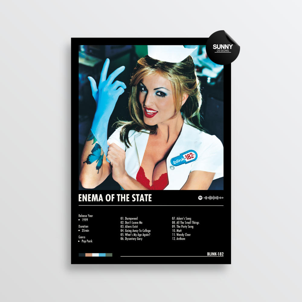 Blink 182 Enema Of The State Album Cover Poster Sunny Designs blink-182-enema-of-the-state-album-cover-poster-sunny-designs