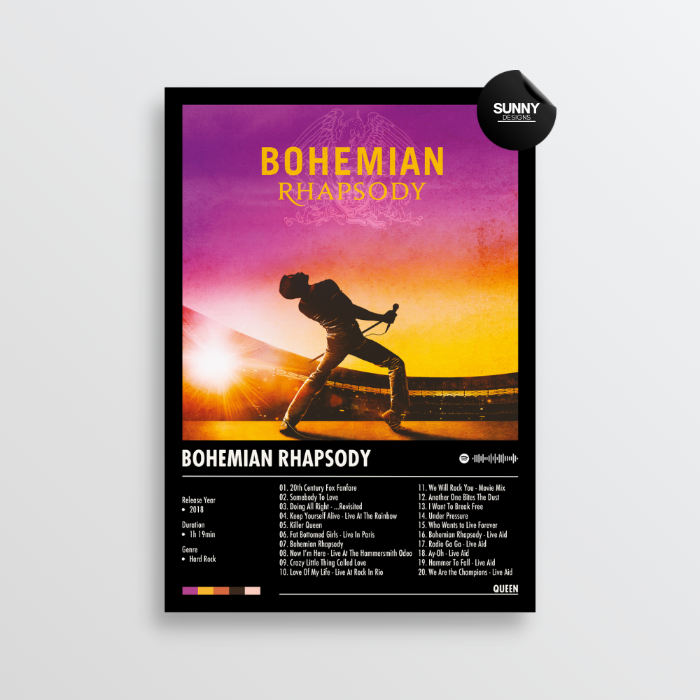 Queen Bohemian Rhapsody merch custom album cover poster music poster personalized gifts poster mockup poster template album posters for wall Sunny Designs Poster 