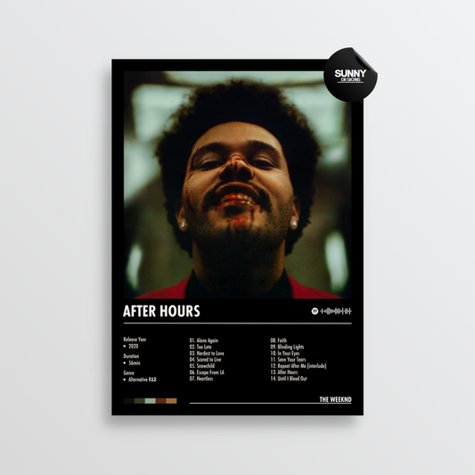 The Weeknd - After Hours | Album Cover Poster
