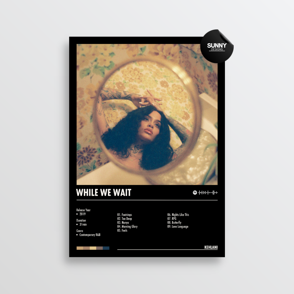 Kehlani While We Wait merch custom album cover poster music poster personalized gifts poster mockup poster template Sunny Designs Poster