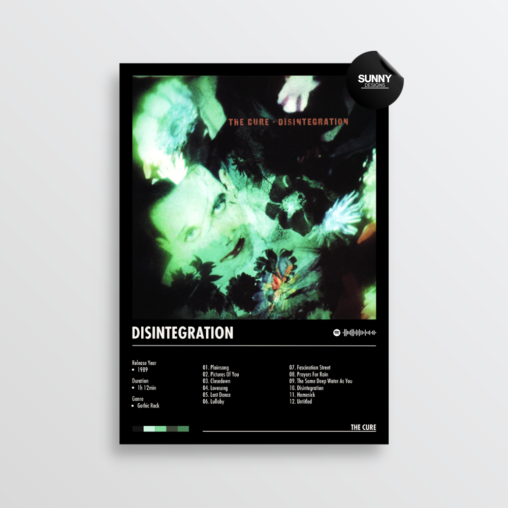 The Cure Disintegration merch custom album cover poster music poster personalized gifts poster mockup poster template album posters for wall Sunny Designs Poster
