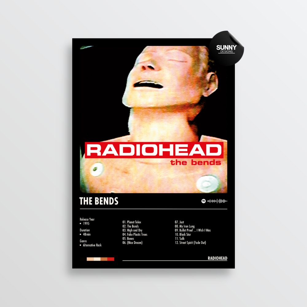 Radiohead The Bends merch custom album cover poster music poster personalized gifts poster mockup poster template album posters for wall Sunny Designs Poster 