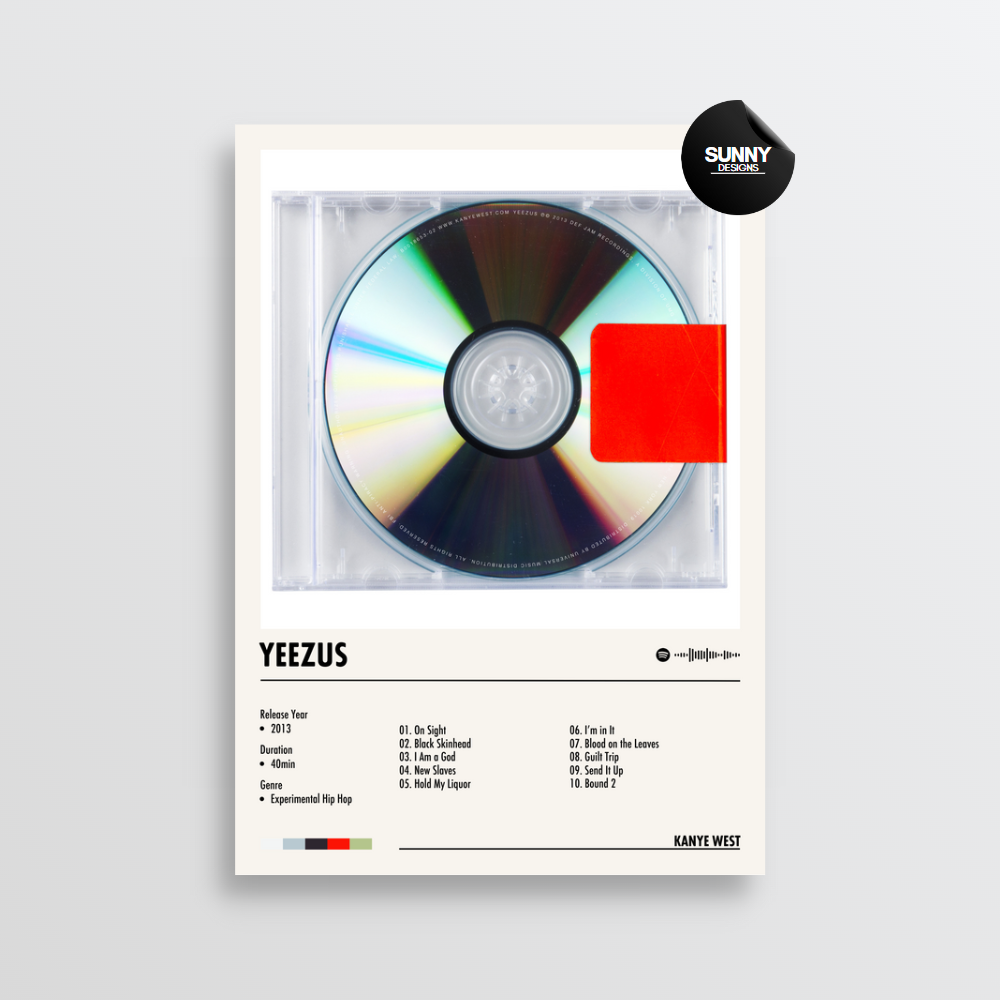 Kanye West Yeezus merch custom album cover poster music poster personalized gifts poster mockup poster template Sunny Designs Poster