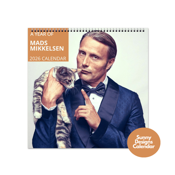 Mads Mikkelsen 2026 Wall Calendar - Sunny Designs Posters Celebrity Wall Art - Unique Gift - Celebrity Calendar Planner Desk