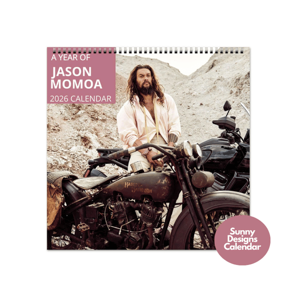 Jason Momoa 2026 Wall Calendar - Sunny Designs Posters Celebrity Wall Art - Unique Gift - Celebrity Calendar Planner Desk