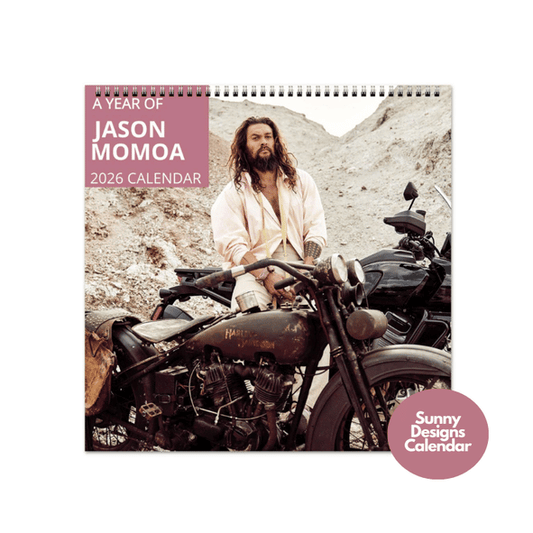 Jason Momoa 2026 Wall Calendar - Sunny Designs Posters Celebrity Wall Art - Unique Gift - Celebrity Calendar Planner Desk