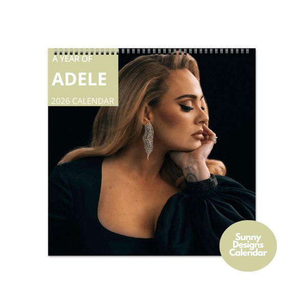 Adele 2026 Wall Calendar - Sunny Designs Posters Celebrity Wall Art - Unique Gift - Celebrity Calendar Planner Desk