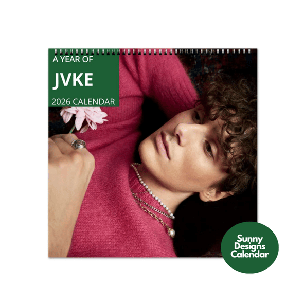 JVKE 2026 Wall Calendar - Sunny Designs Posters Celebrity Wall Art - Unique Gift - Celebrity Calendar Planner Desk