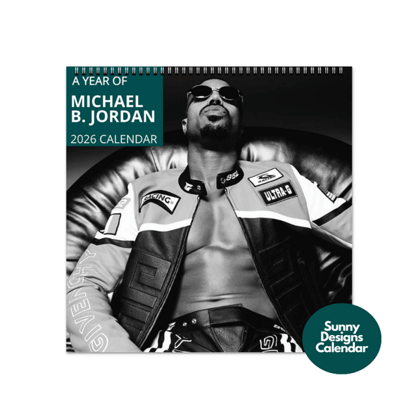 Michael B. Jordan 2026 Wall Calendar - Sunny Designs Posters Celebrity Wall Art - Unique Gift - Celebrity Calendar Planner Desk