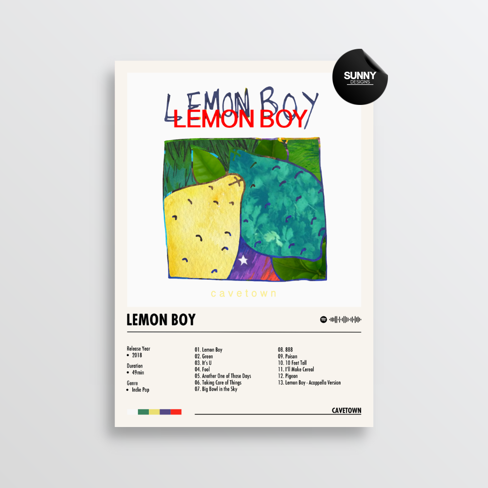 Cavetown Lemon Boy merch custom album cover poster music poster personalized gifts poster mockup poster template album posters for wall Sunny Designs Poster
