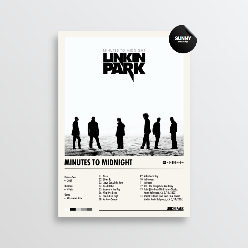 Linkin Park Minutes to Midnight merch custom album cover poster music poster personalized gifts poster mockup poster template Sunny Designs Poster 