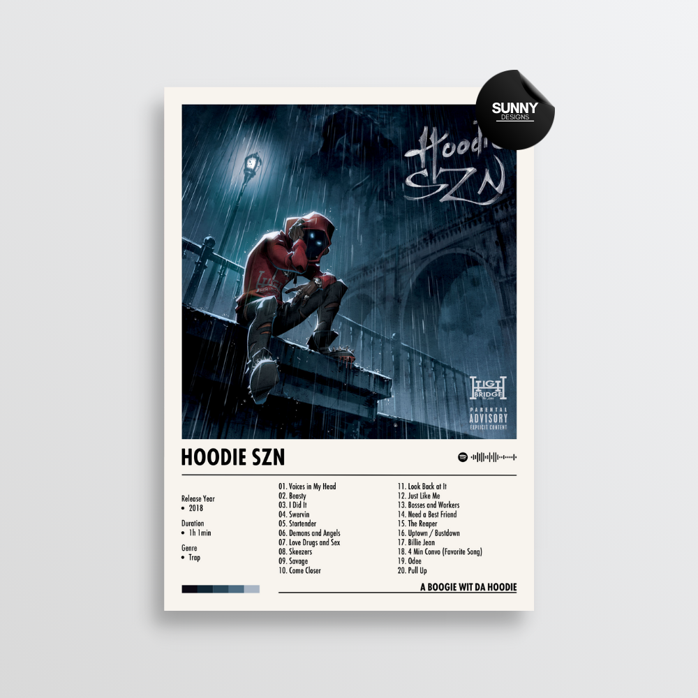 A Boogie Wit da Hoodie Hoodie SZN merch custom album cover poster music poster personalized gifts poster mockup poster template album posters for wall Sunny Designs Poster 