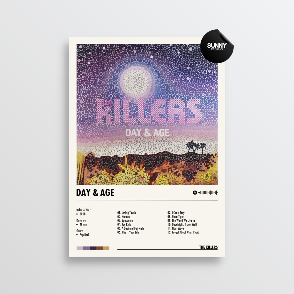 The Killers Day & Age merch custom album cover poster music poster personalized gifts poster mockup poster template album posters for wall Sunny Designs Poster 