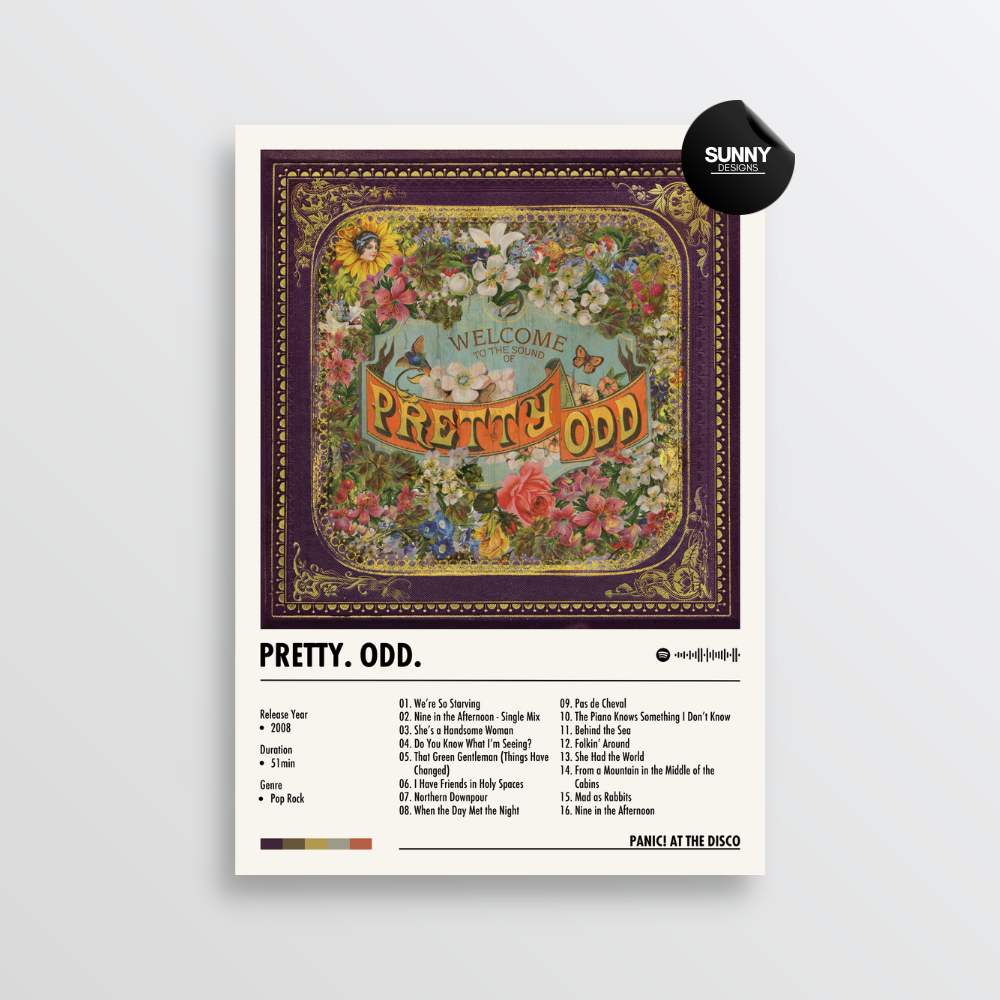 Panic at the Disco Pretty Odd merch custom album cover poster music poster personalized gifts poster mockup poster template album posters for wall Sunny Designs Poster 