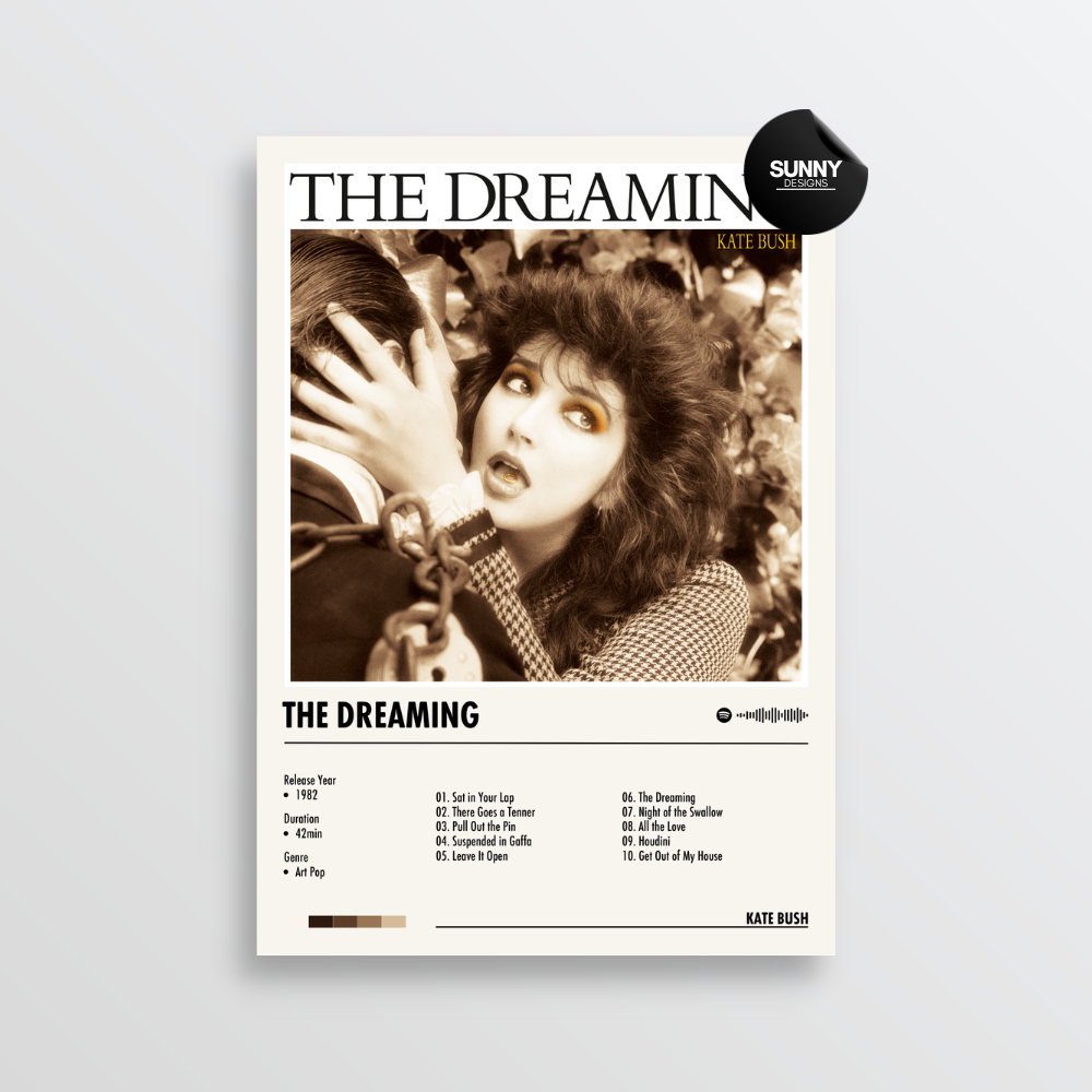 Kate Bush The Dreaming merch custom album cover poster music poster personalized gifts poster mockup poster template album posters for wall Sunny Designs Poster 