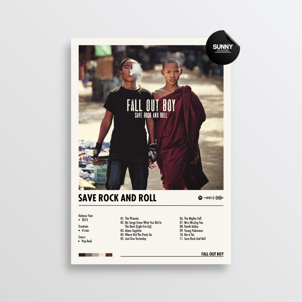 Fall Out Boy Save Rock And Roll merch custom album cover poster music poster personalized gifts poster mockup poster template album posters for wall Sunny Designs Poster 