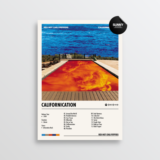 Red Hot Chili Peppers Californication merch custom album cover poster music poster personalized gifts poster mockup poster template Sunny Designs Poster 