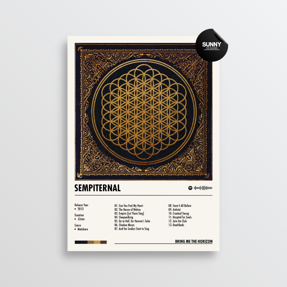 Bring Me the Horizon Sempiternal merch custom album cover poster music poster personalized gifts poster mockup poster template album posters for wall Sunny Designs Poster 