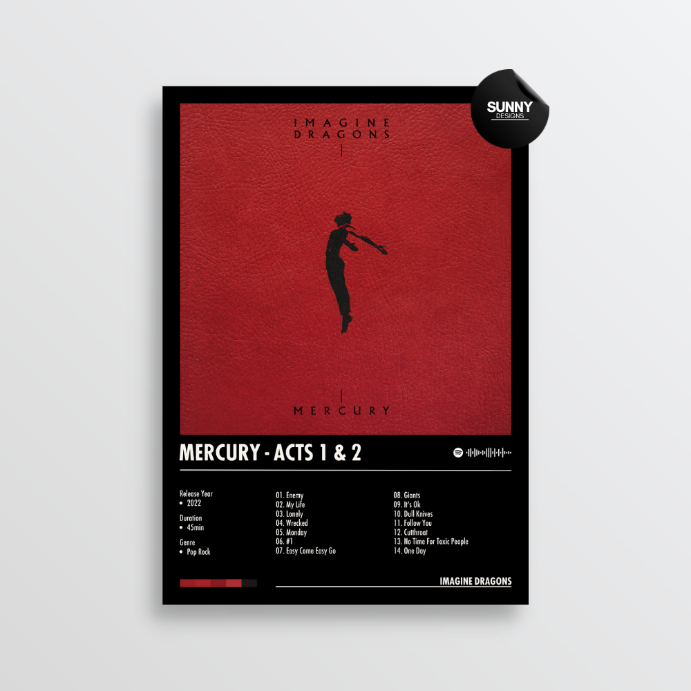 Imagine Dragons Mercury - Acts 1 & 2 merch custom album cover poster music poster personalized gifts poster mockup poster template album posters for wall Sunny Designs Poster 