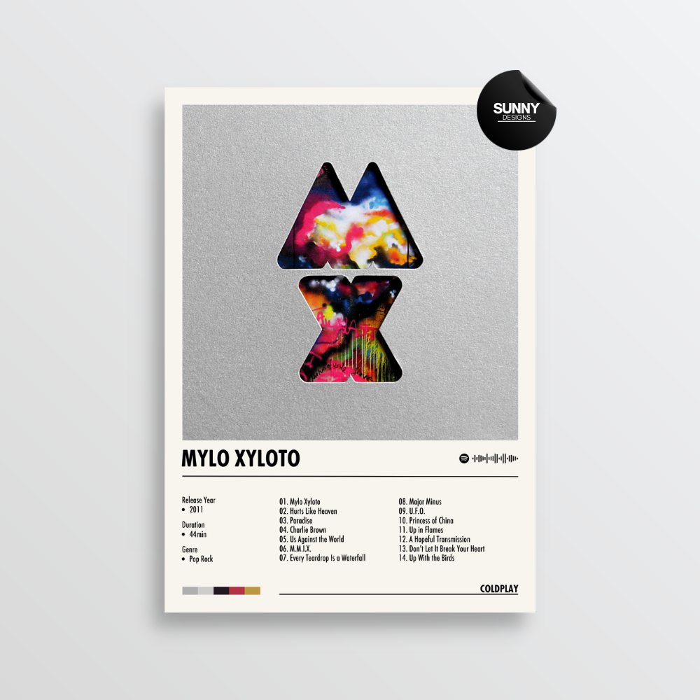 Coldplay Mylo Xyloto merch custom album cover poster music poster personalized gifts poster mockup poster template Sunny Designs Poster 