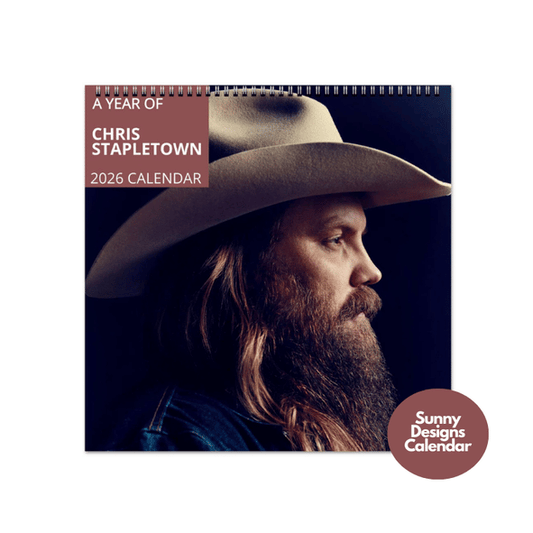 Chris Stapleton 2026 Wall Calendar - Sunny Designs Posters Celebrity Wall Art - Unique Gift - Celebrity Calendar Planner Desk