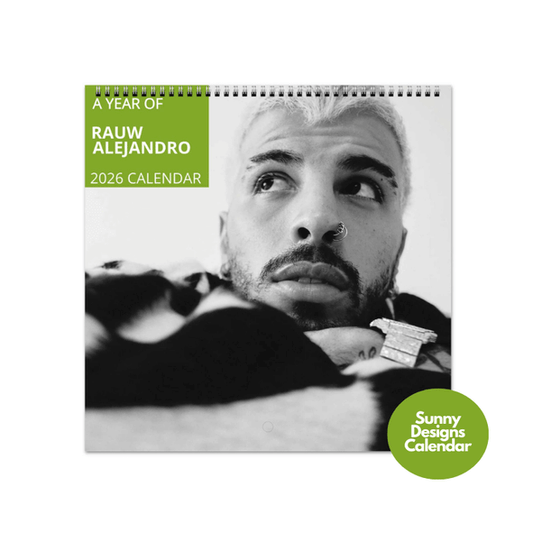 Rauw Alejandro 2026 Wall Calendar - Sunny Designs Posters Celebrity Wall Art - Unique Gift - Celebrity Calendar Planner Desk
